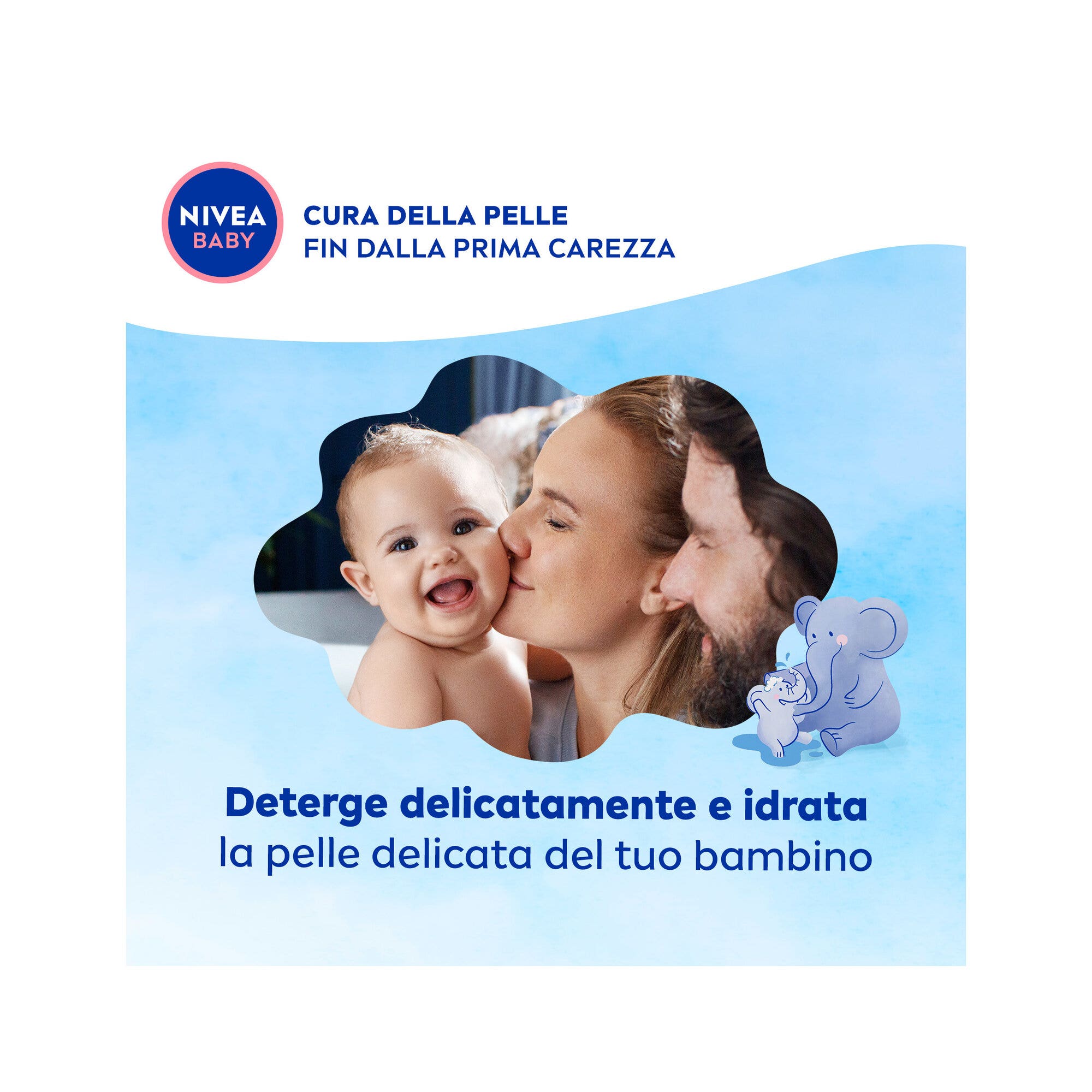 Nivea Baby Bain Doux Nettoyant pour Bébé pour un nettoyage doux et hydratant 450 ml
