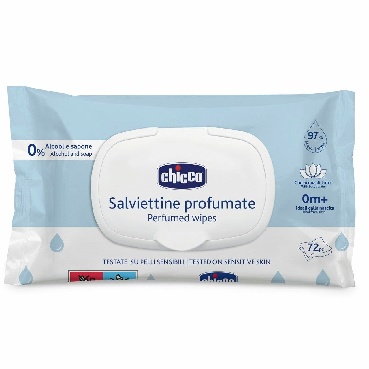 Chicco Lingettes parfumées 72 pièces