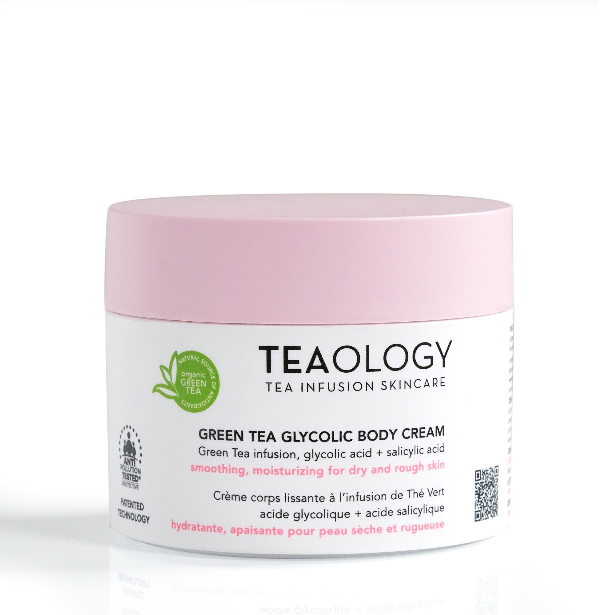 Teaology Crème Corps Glycolique au Thé Vert 260 ml
