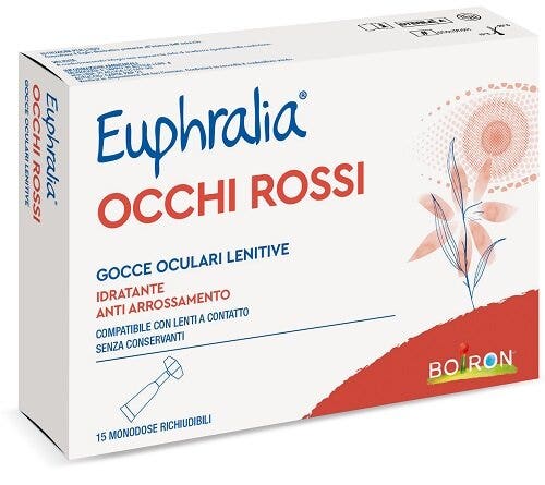 Euphralia Gouttes ophtalmiques apaisantes pour les yeux rouges 15 flacons unidoses 0,5 ml