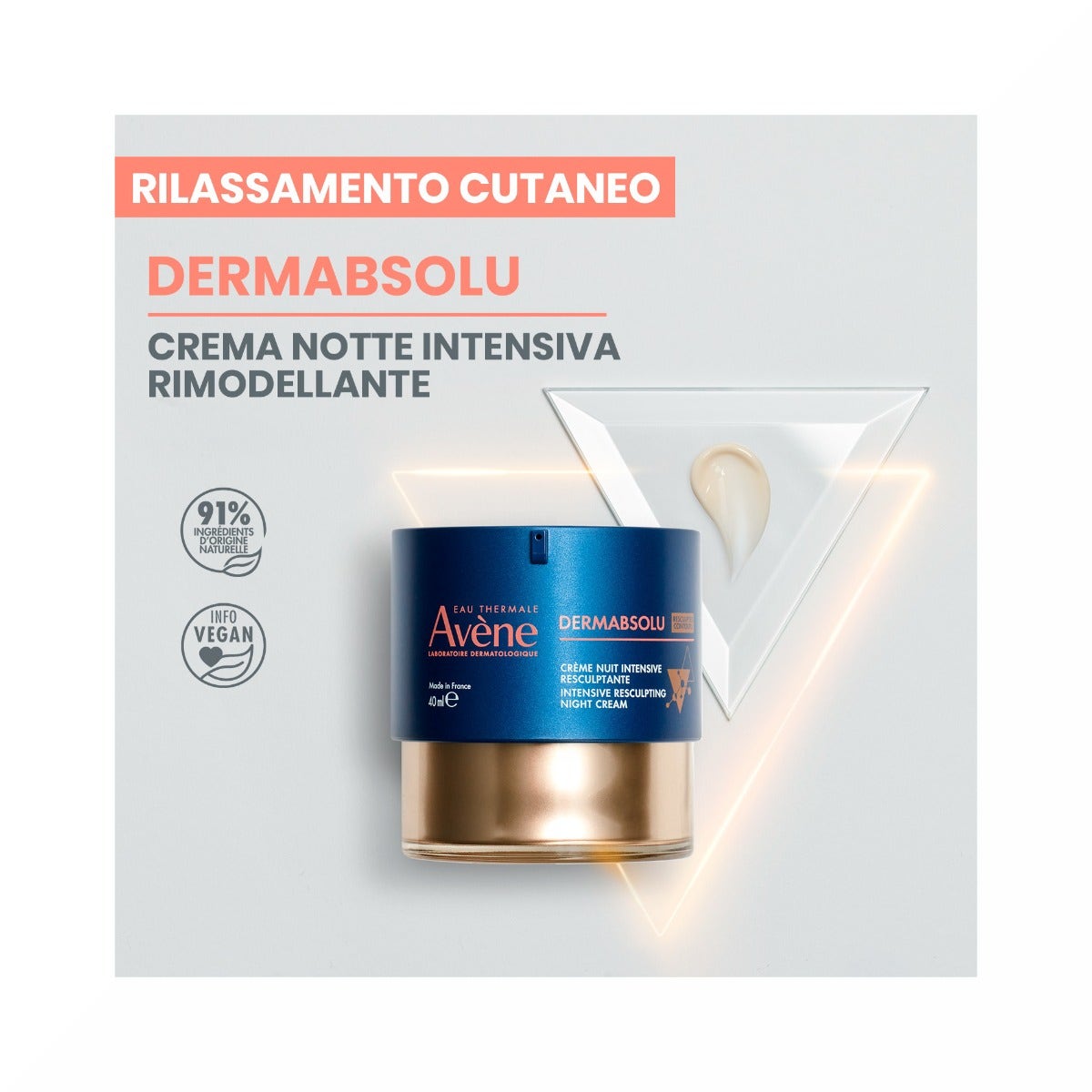 Eau Thermale Avène Dermabsolu Crème de Nuit Intensive Remodelante Anti-Âge 40 ml