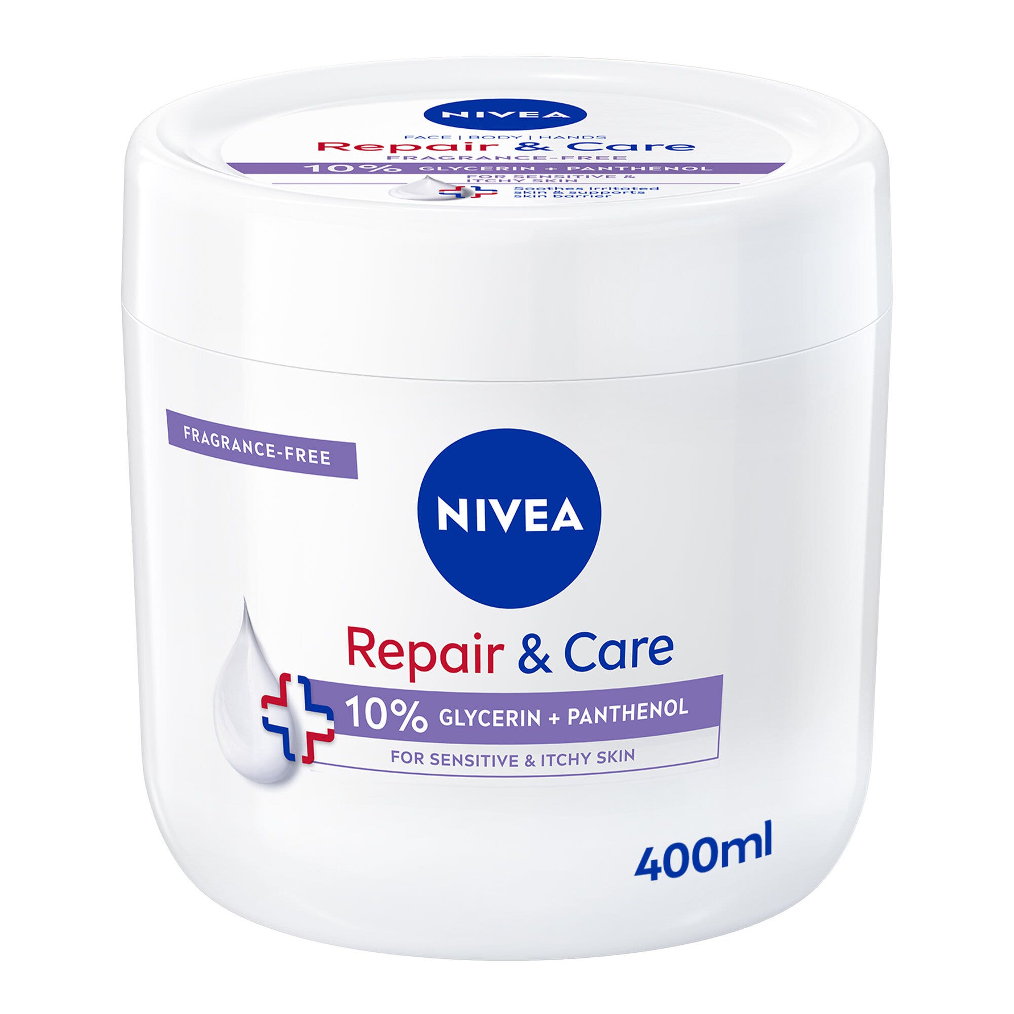 Nivea Repair Care Crème Corps pour Peaux Irritées 400 ml