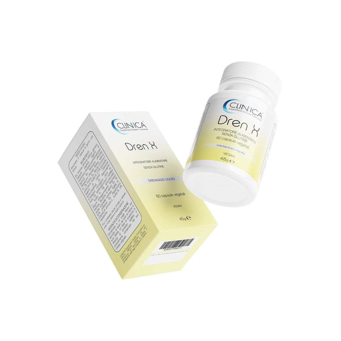 Clinica Dren X - drainant - 60 gélules végétales = 1 mois de traitement