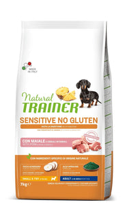 Natural Trainer Cane Sensitive No Gluten Mini Adult au porc 7 kg