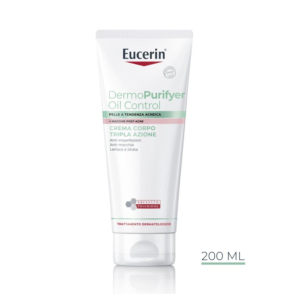 Eucerin DermPurifyer Oil Control Crème Corps Triple Action Anti-Imperfections 200 ml