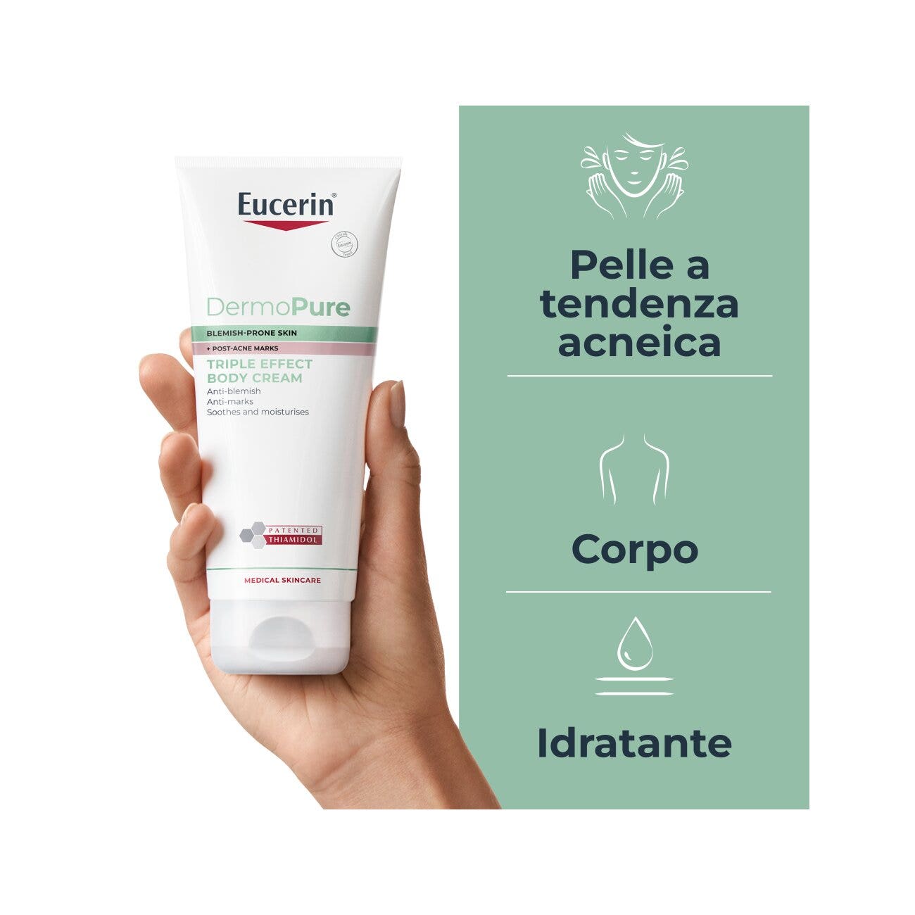 Eucerin DermPurifyer Oil Control Crème Corps Triple Action Anti-Imperfections 200 ml