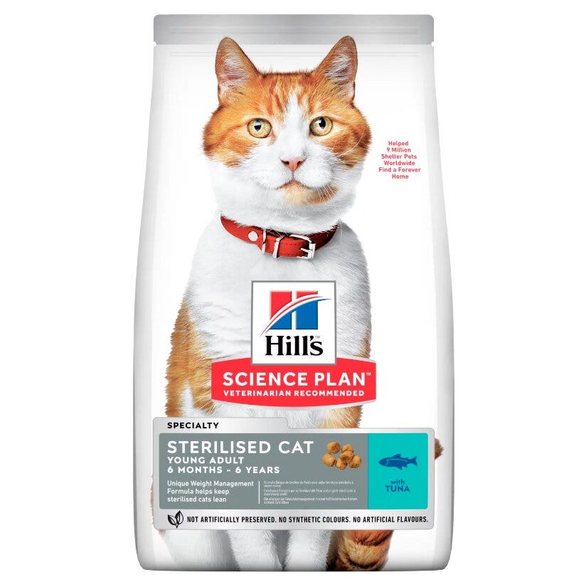 Hill's Science Plan Young Adult Sterilised Cat Nourriture pour chats au thon 7 kg
