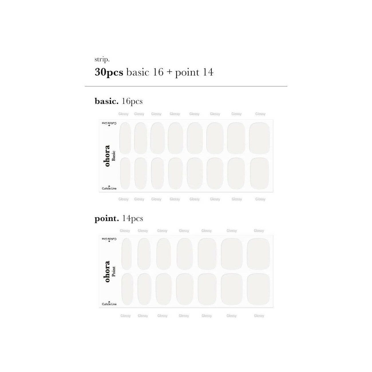 Ohora Gel Nails Smalto Per Piedi In Gel Adesivo N White