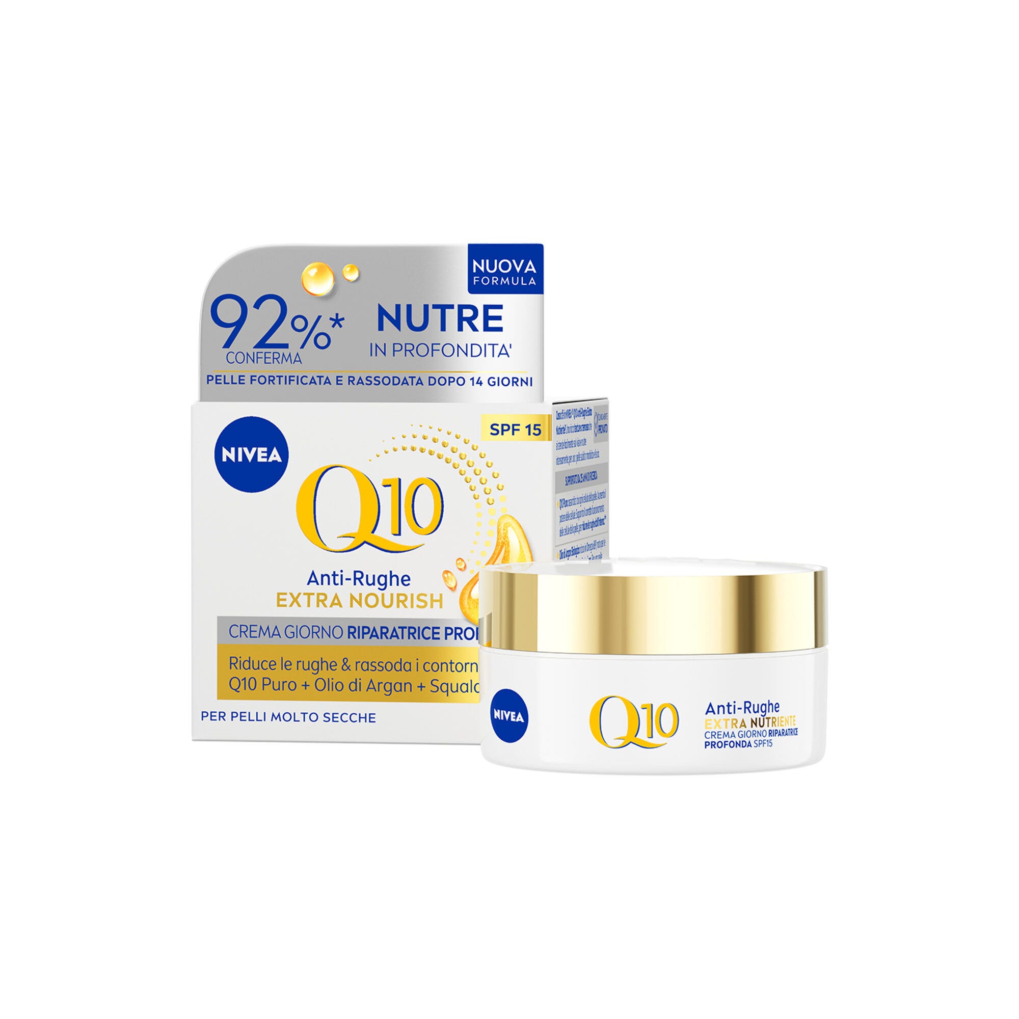 Nivea Q10 Anti-rides Extra-nourrissante Crème de jour réparatrice SPF 15 Visage Anti-rides 50 ml