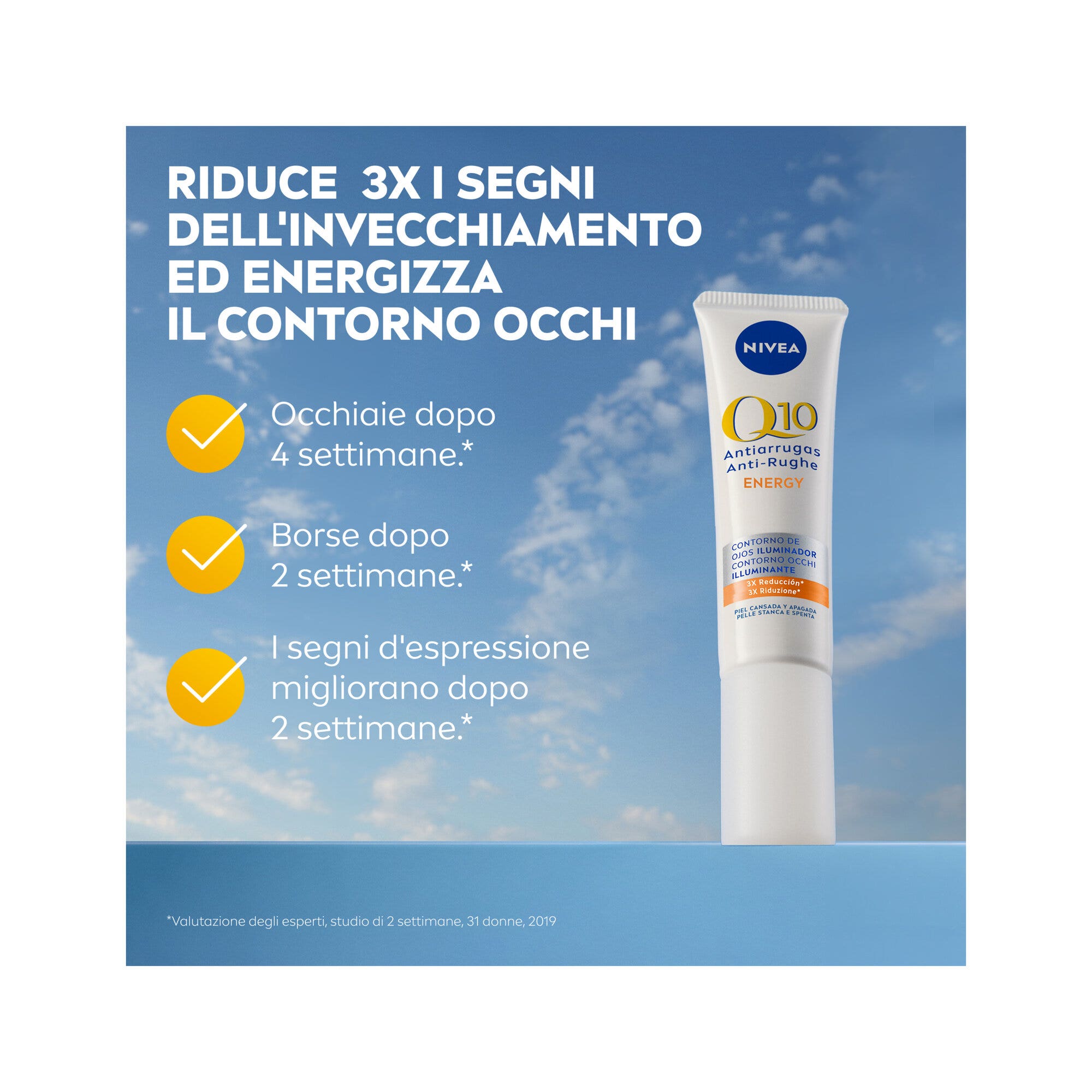 Nivea Q10 Anti-rides Energy Contour des yeux Crème anti-rides illuminatrice 15 ml