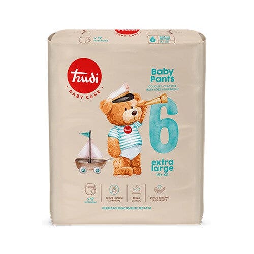 Trudi Baby Pants Pannolini a Mutandina Taglia 6 XL 15+ Kg 17 Pezzi