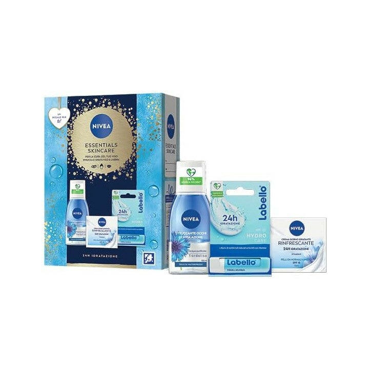 Nivea Coffret Essential Skincare Démaquillant 125 ml + Crème de Jour 50 ml + Labello