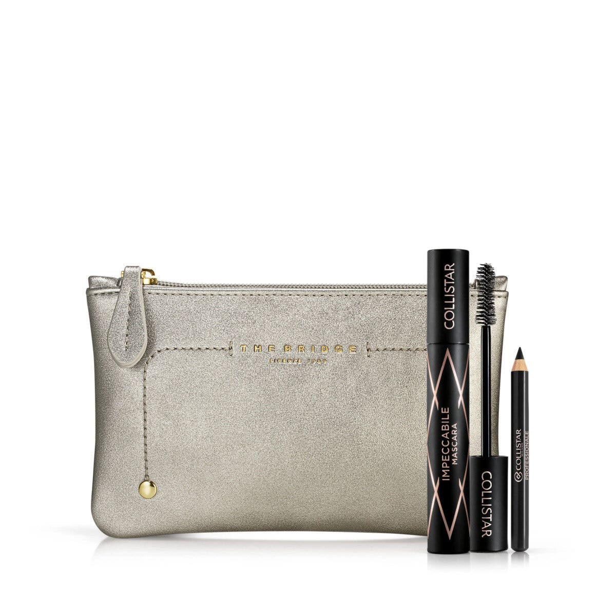 Collistar Cofanetto Impeccabile Mascara Ultra Nero + Professionale Matita Occhi Nera + Beauty-Bag THE BRIDGE