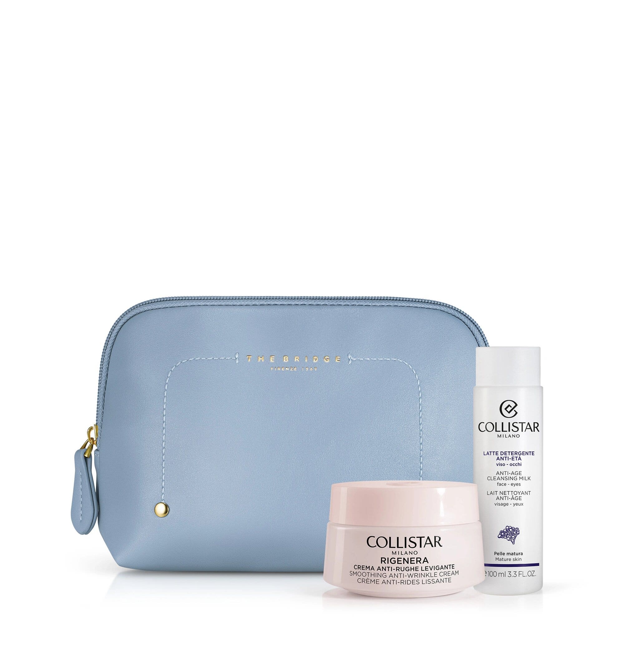 Collistar Cofanetto Rigenera Crema Anti-Rughe Levigante 50ml + Latte Detergente 100ml + Campione Gocce Viso