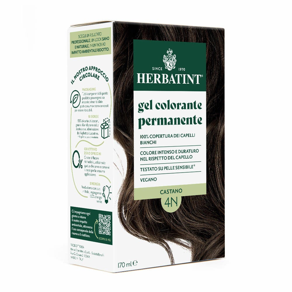Herbatint Gel colorant permanent 4N Châtain 170 ml