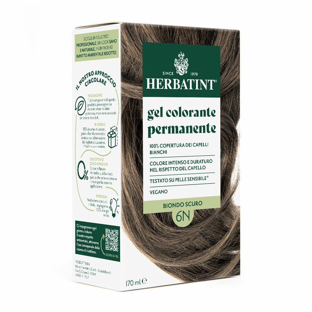 Herbatint Gel colorant permanent pour cheveux 6N Blond foncé 170 ml