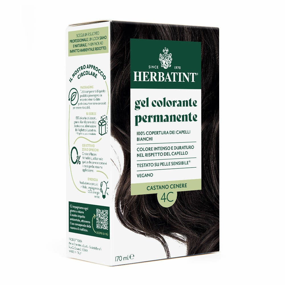 Herbatint Gel Colorant Permanent 4C Châtain Cendré 170 ml