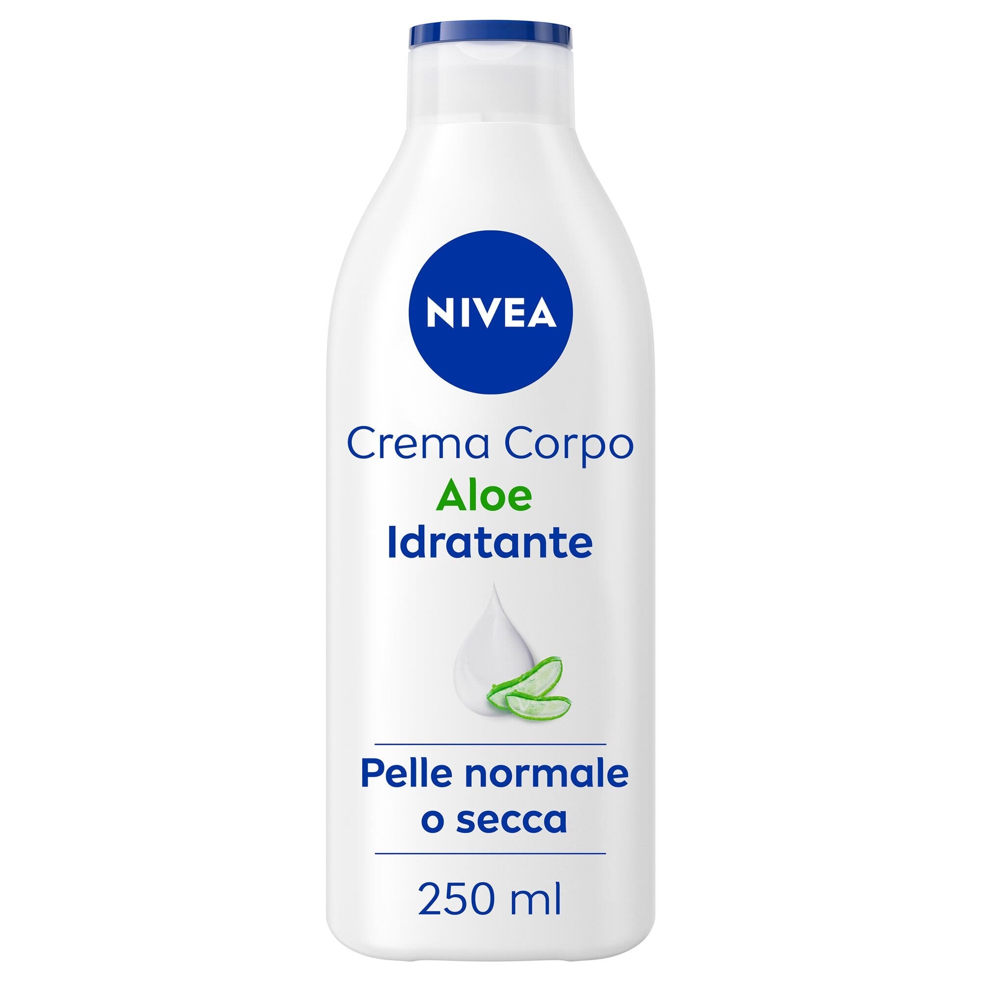 Nivea Crème Corps Aloe Hydratante 72h pour Peaux Sèches ou Normales 250 ml