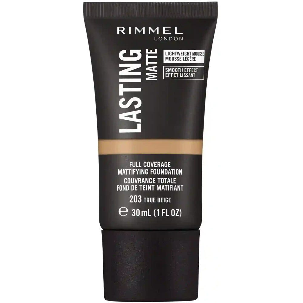 Rimmel Fondotinta Lasting Matte 203 True Beige 30ml