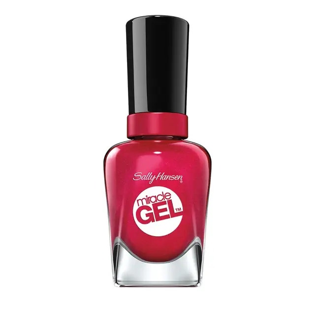 Sally Hansen Miracle Gel Duo Pack Top Coat + Vernis à ongles couleur 940 Bordeaux Glow