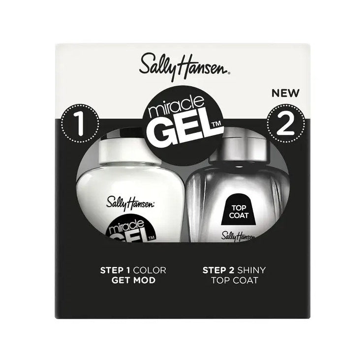 Sally Hansen Miracle Gel Duo Pack Top Coat + Vernis à ongles couleur 900 Get Mod