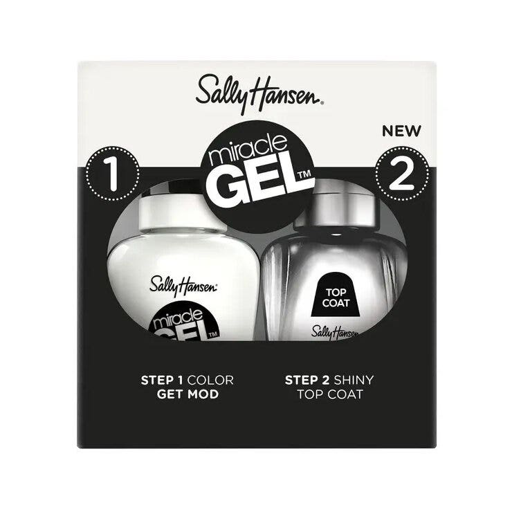 Sally Hansen Miracle Gel Duo Pack Top Coat + Vernis à ongles couleur 900 Get Mod