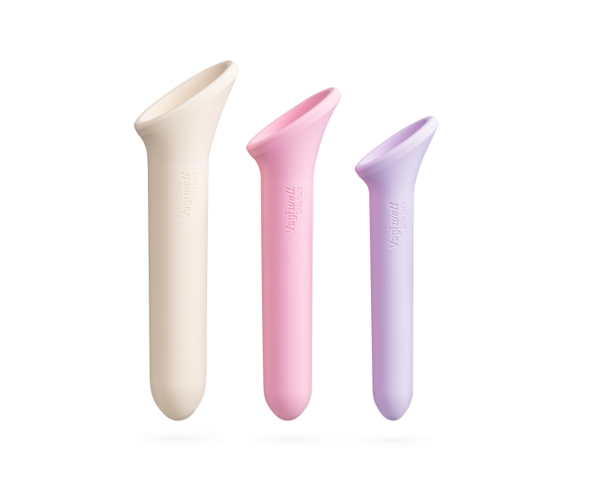 Vagiwell Set de dilatateurs vaginaux en silicone, 3 pièces, taille L