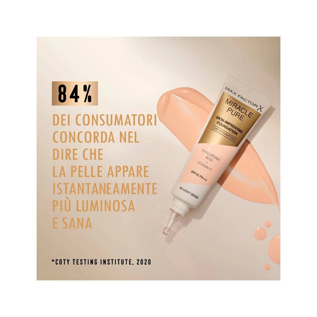 Max Factor Fond de teint Miracle Pure teinte 85 Caramel