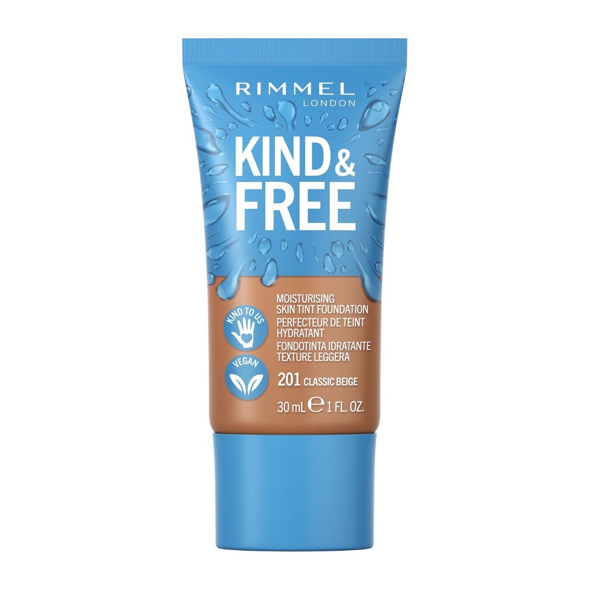 Rimmel Fond de teint hydratant Kind&Free 201 Classic Beige 30 ml