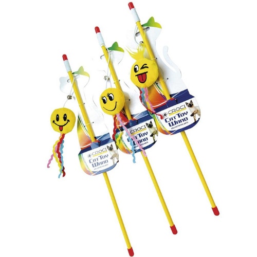 Croci Bâton avec smile, jouet pour chats, 46 cm, motifs assortis