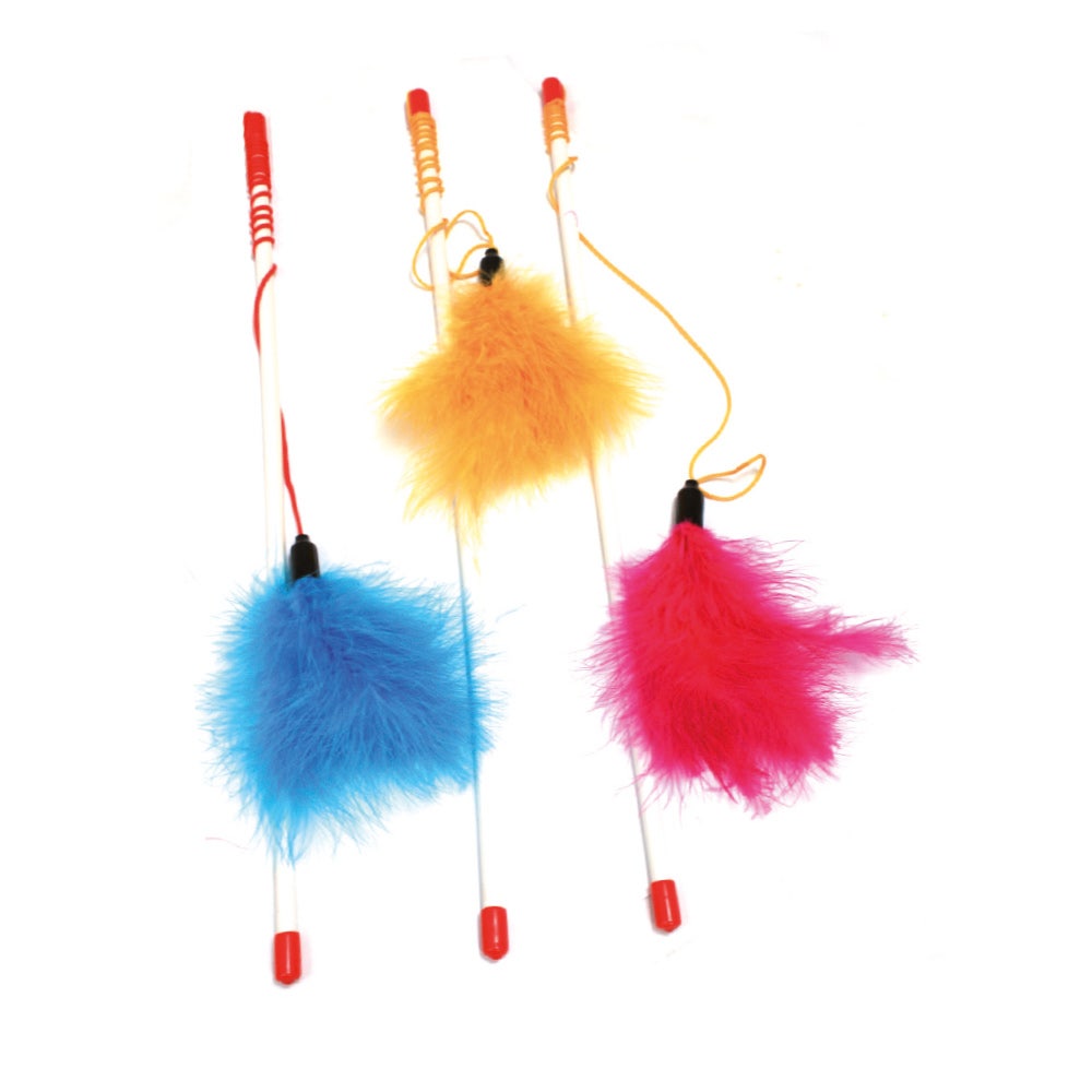 Croci Baguette avec plumes, jouet pour chat, 1 pièce, couleurs assorties