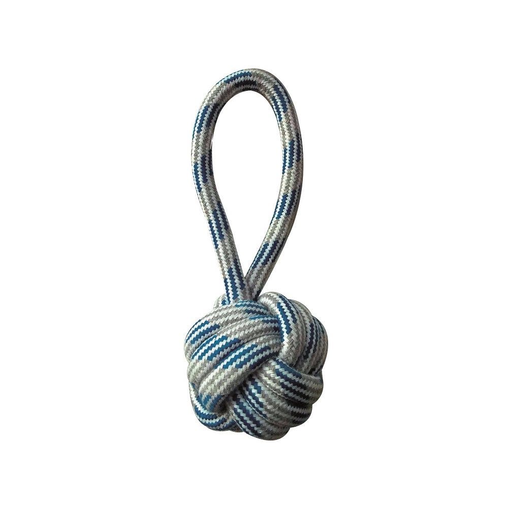 Croci Cotonosso Poignée avec balle bleu pastel Jouet pour chiens 20 cm