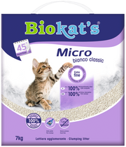 Biokat's Micro Bianco Classic Litière en argile naturelle pour chats 7 kg