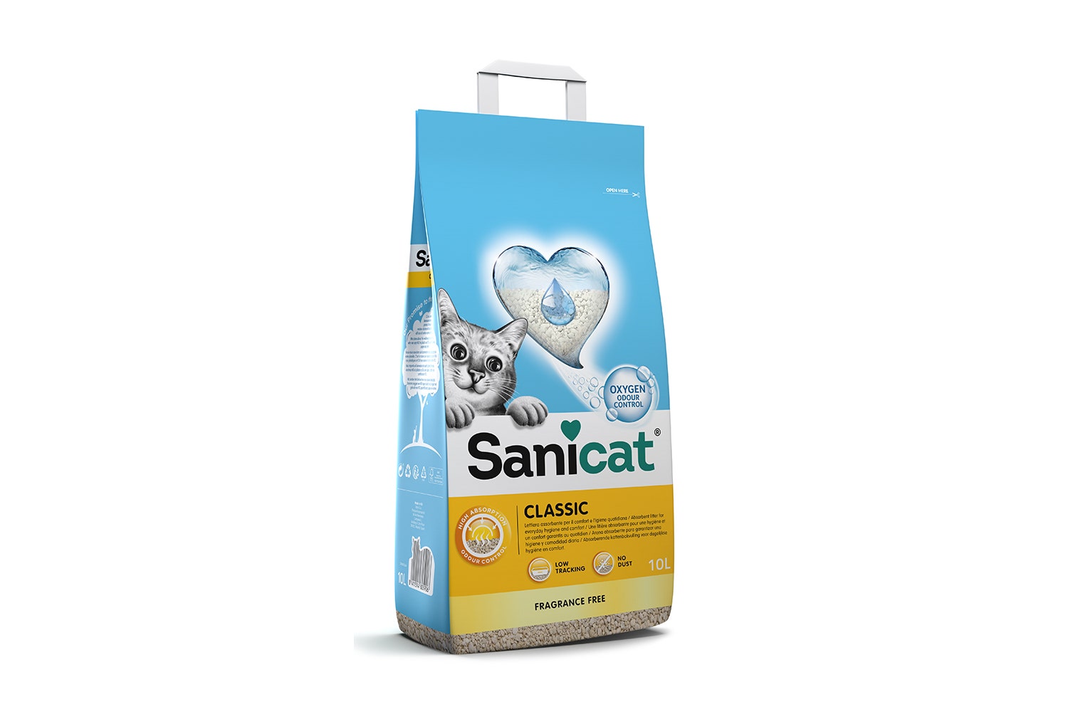 Sanicat Classic Litière minérale absorbante sans parfum pour chats 10 L