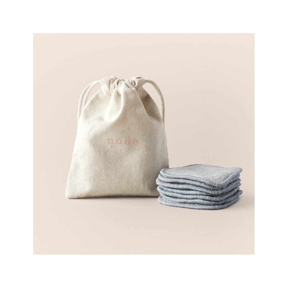 Nudo Kit Skin Essentials : disques démaquillants + éponge + gant exfoliant + sac en coton