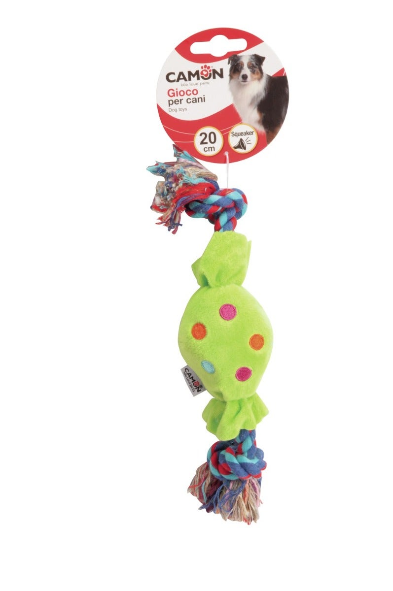 Camon Jouet en forme de bonbon avec couineur pour chiens 20 cm