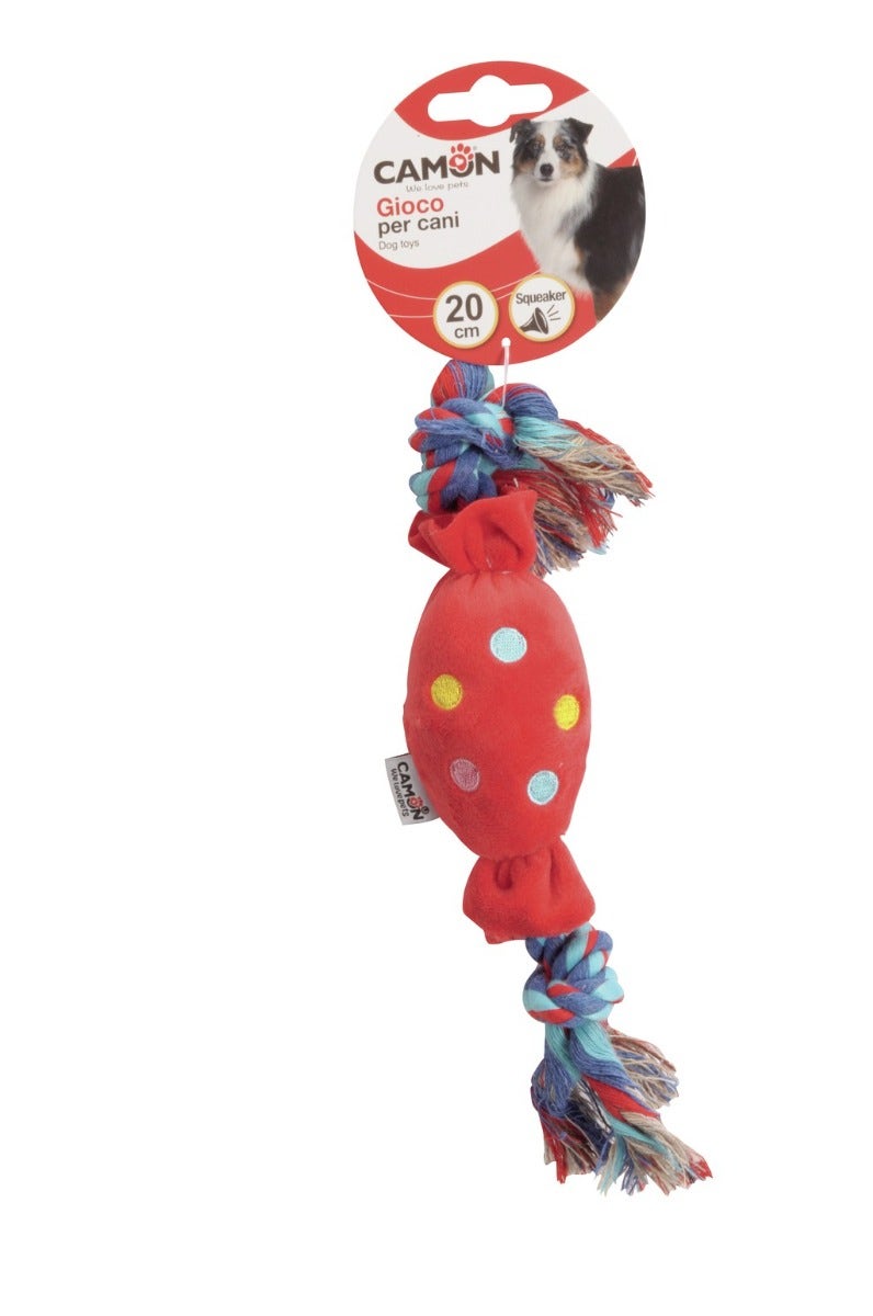 Camon Jouet en forme de bonbon avec couineur pour chiens 20 cm