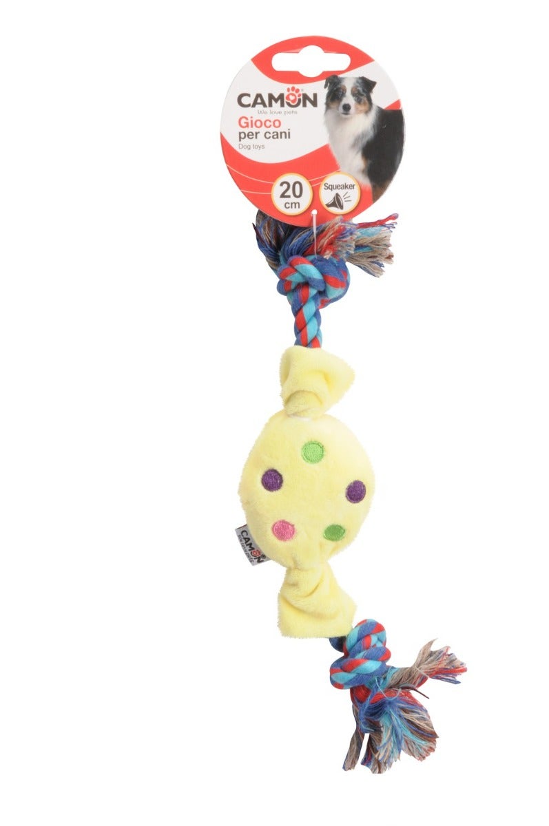 Camon Jouet en forme de bonbon avec couineur pour chiens 20 cm