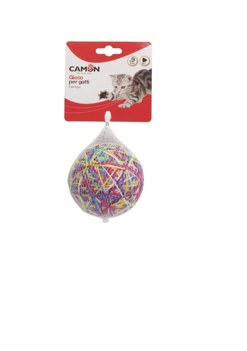 Camon Jouet pour chats en forme de pelote avec grelot 9 cm