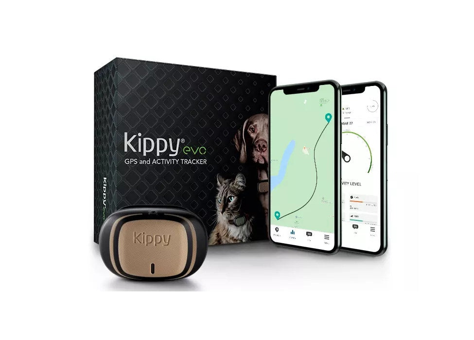 Kippy EVO Brown Wood GPS Con Activity Tracking Per Cani E Gatti