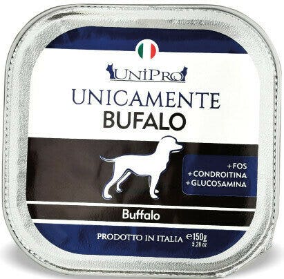 Unipro Uniquement Buffle, nourriture humide pour chiens adultes, barquette de 150 g