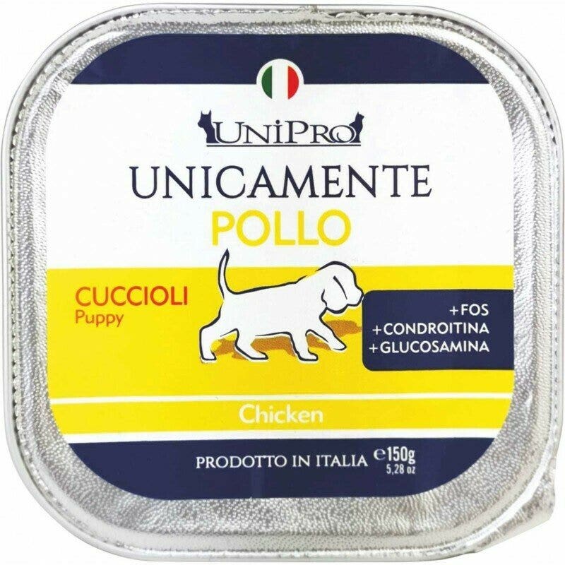 Unipro Uniquement Poulet Nourriture humide pour chiots Barquette 150 g