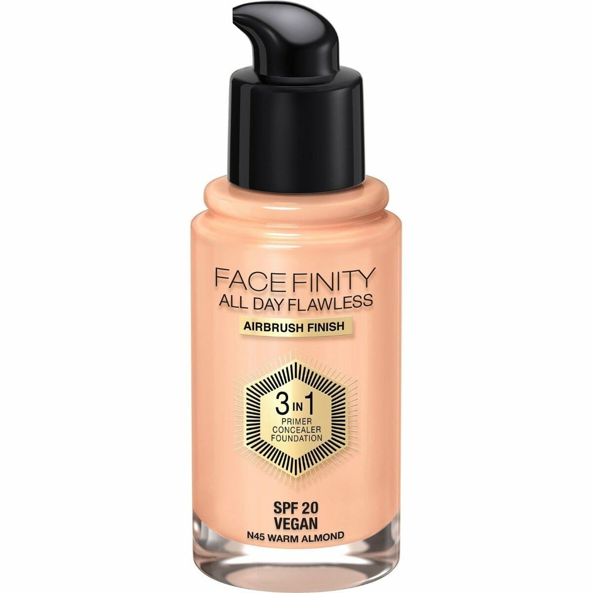 Max Factor Fondotinta Facefinity All Day Flawless 3in1 45 Warm Almond 30ml