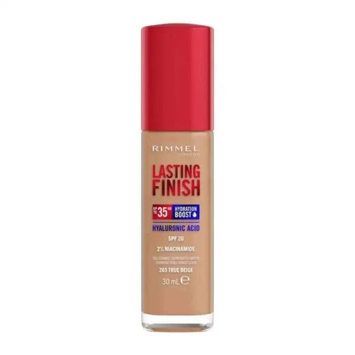 Rimmel Fond de teint Lasting Finish 35h à l'acide hyaluronique 203 True Beige 30 ml