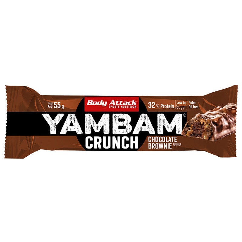 Newtritions Body Attack YamBam Bars Crunch au chocolat et brownie 55 g