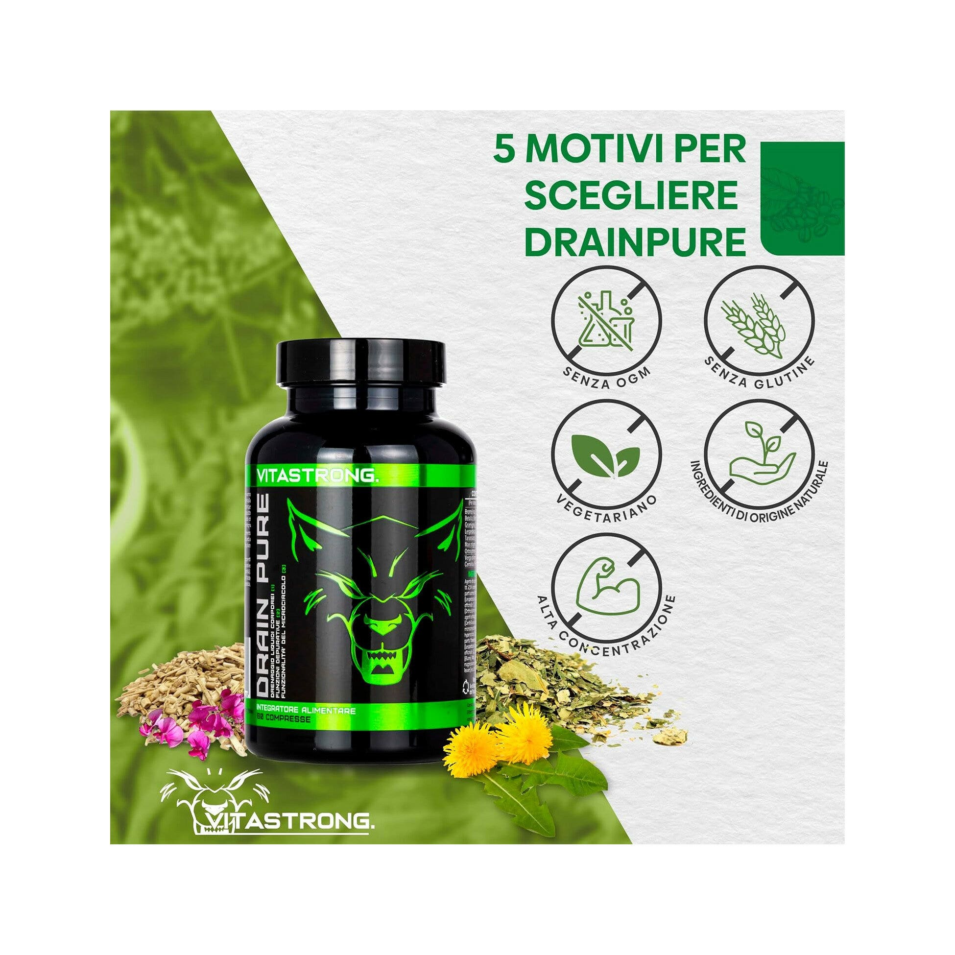 Vitastrong Drain Pure 60 Compresse