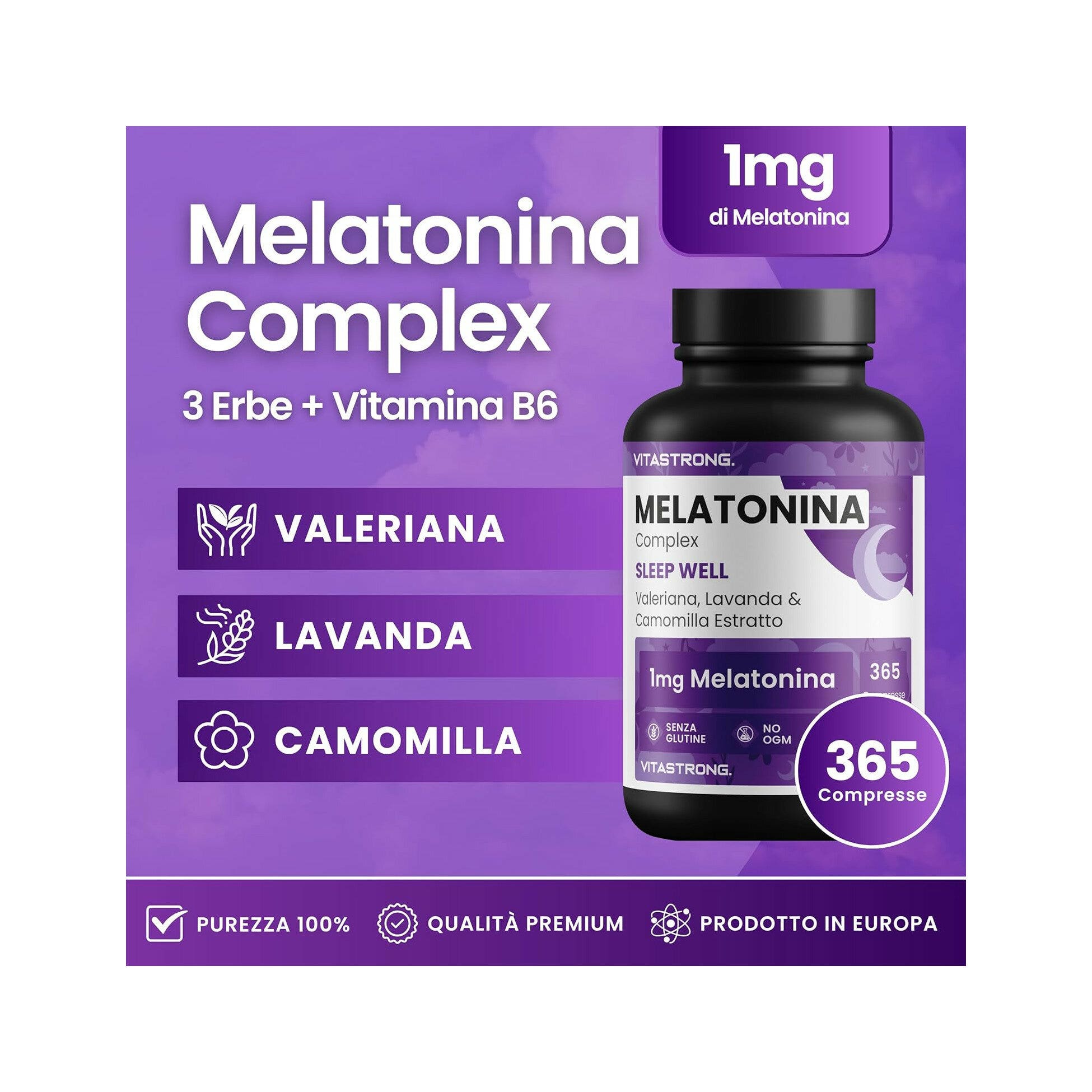 Vitastrong Melatonin Complex 365 Compresse