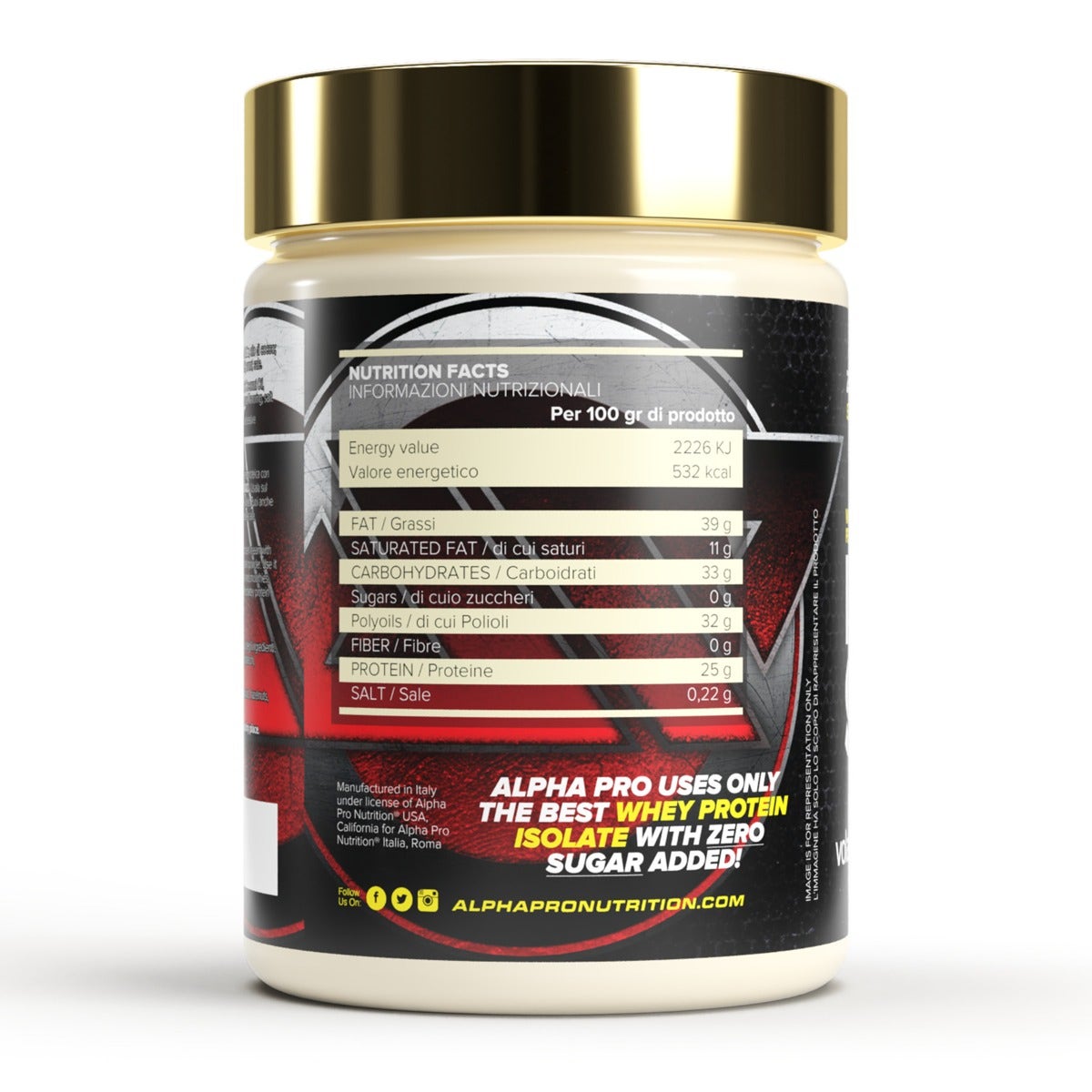 Alpha Pro Nutrition Pâte protéinée au beurre de cacahuète blanc 300 g