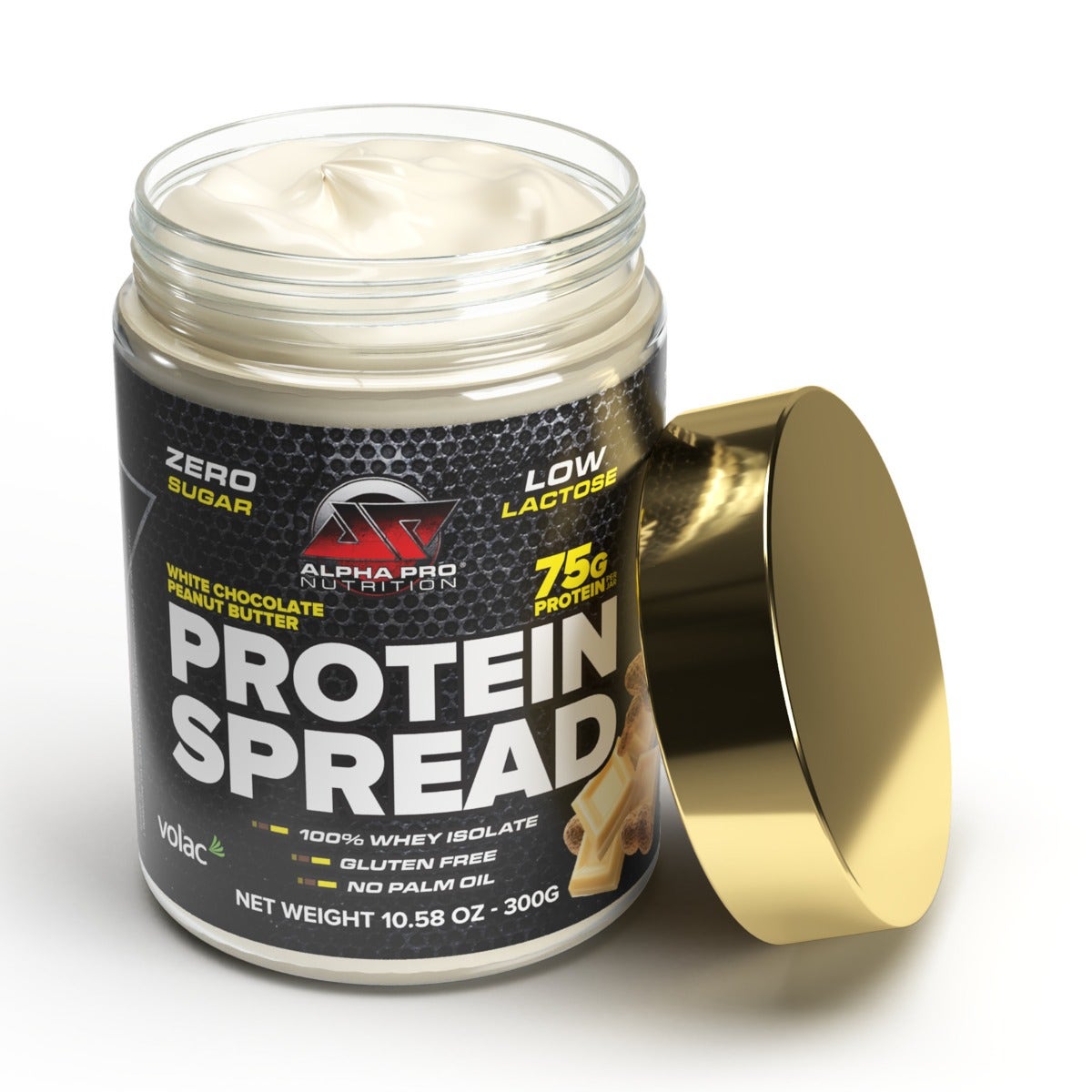 Alpha Pro Nutrition Pâte protéinée au beurre de cacahuète blanc 300 g