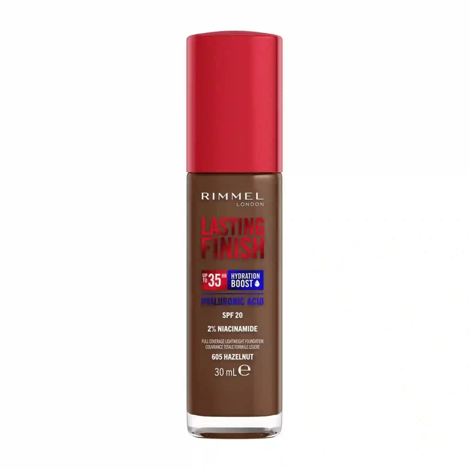 Rimmel Fond de teint Lasting Finish 35h à l'acide hyaluronique 605 Halzenut 30 ml